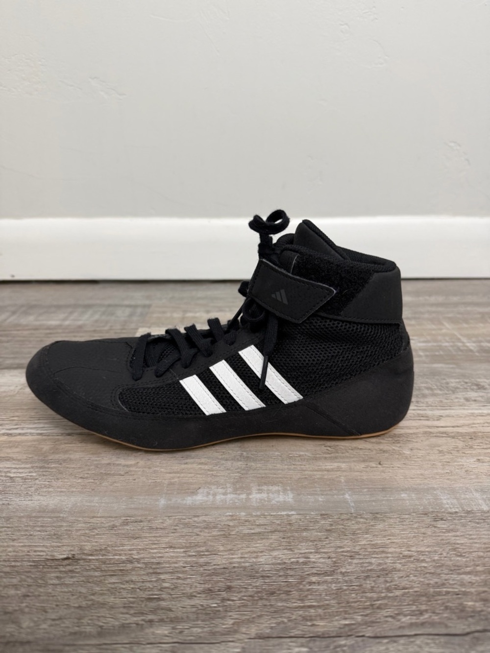 Adidas HVCK Men’s Wrestling Shoes AQ3325, Black-Size 7